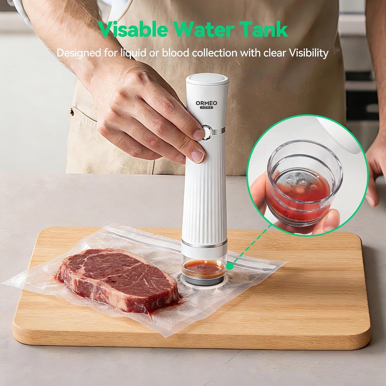 Compact Vacuum Sealer for Food,  Powerful Handheld Vacuum Sealer Machine, Seal Meal Saver, Portable Food Sealer (Vacuum Sealer Machine + 30 Reusable Vacuum Bags)