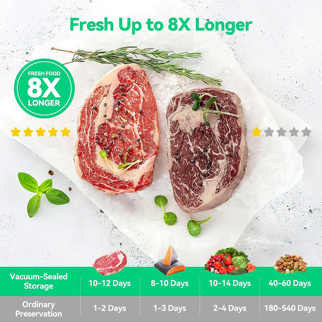 Compact Vacuum Sealer for Food,  Powerful Handheld Vacuum Sealer Machine, Seal Meal Saver, Portable Food Sealer (Vacuum Sealer Machine + 30 Reusable Vacuum Bags)