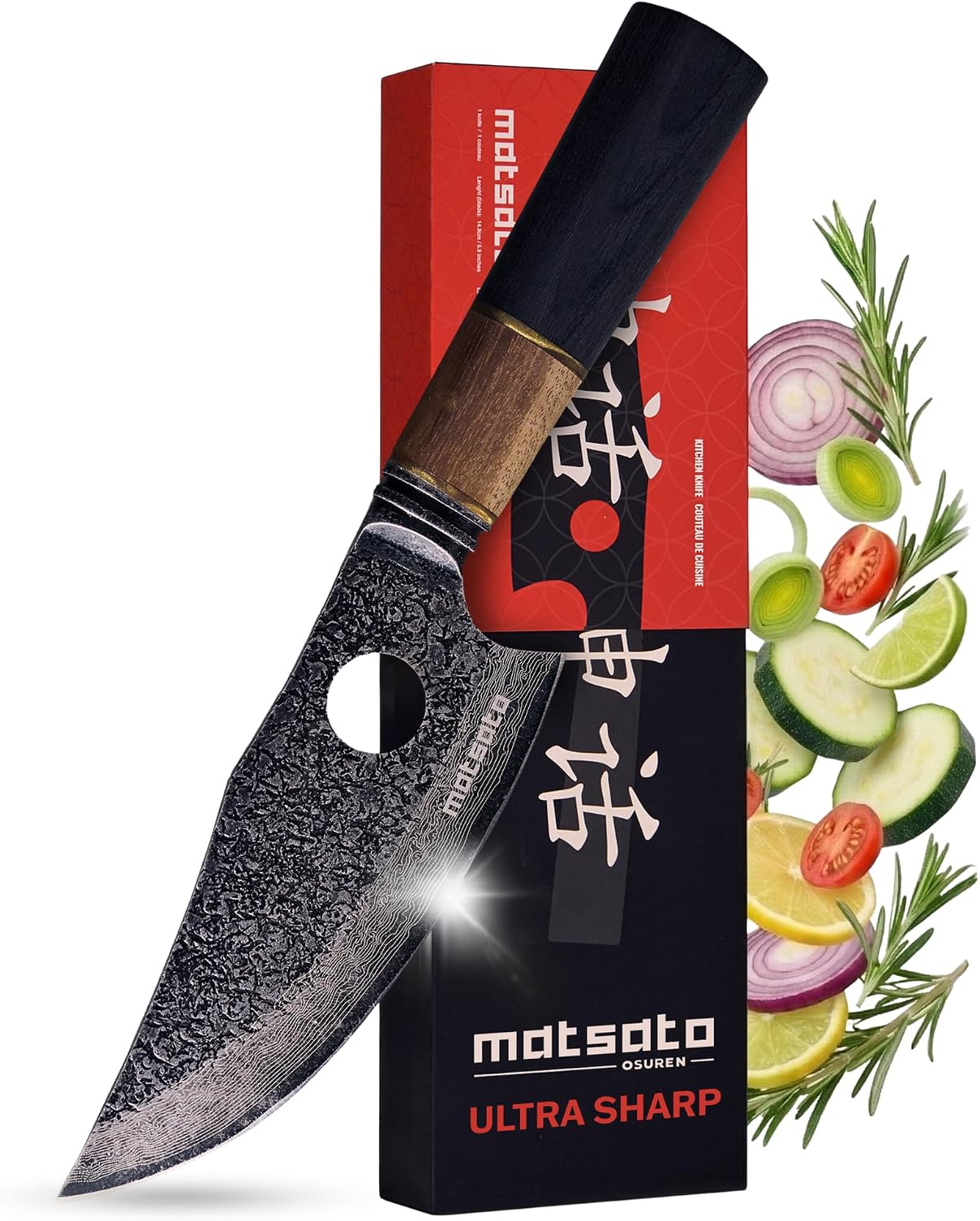 Osuren Chef Knife 6.3 Inch – Japanese Stainless Steel Kitchen Knife, Professional Chef’s Knife for Cooking, Meat Cutting Knife, Chopping Knife, Sharp Kitchen Knives for Cooking & Food Prep